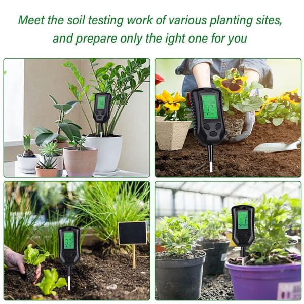4-i-1 Soil Meter Moisture PH Meter Lysintensitet