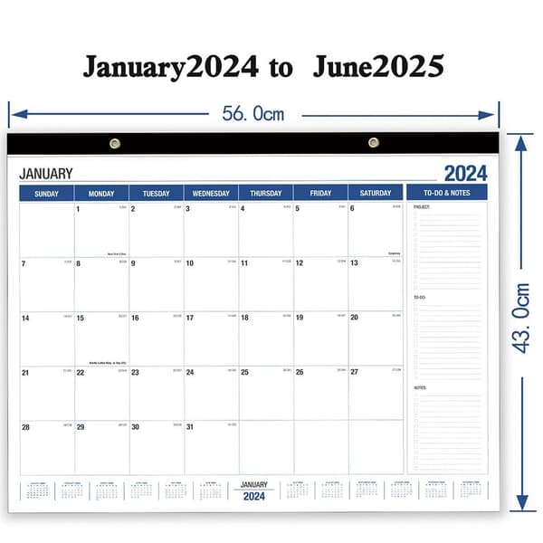 2024-2025 Kalender Väggkalender Daglig Schema
