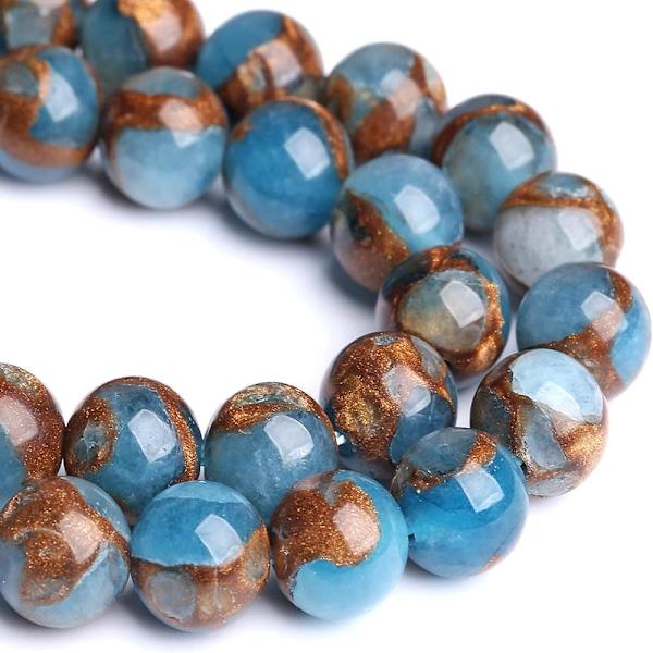 63st Lake Blue Cloisonne Craft Spacer lösa pärlor Blå
