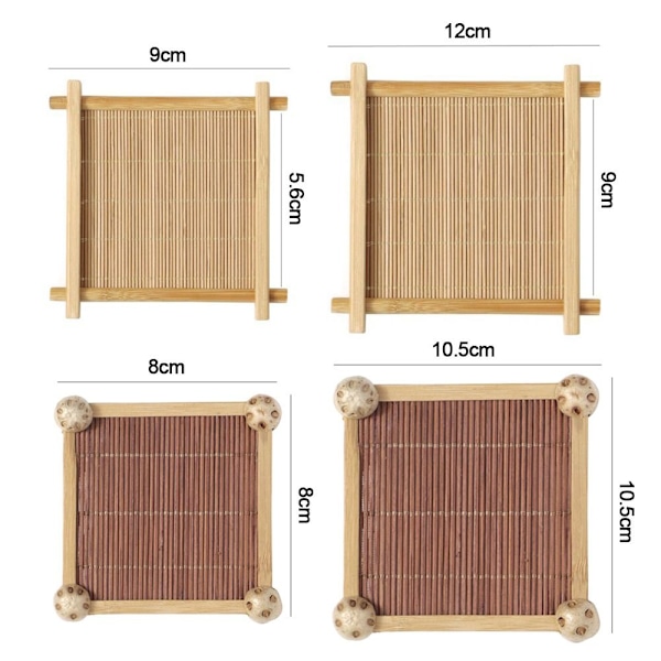3 kpl Cup Mat Bamboo Coasters B1 B1 B1