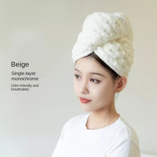 Torrt hår Cap Handdukar Cap ROSA ENLAGER ENLAGER Pink Single Layer-Single Layer