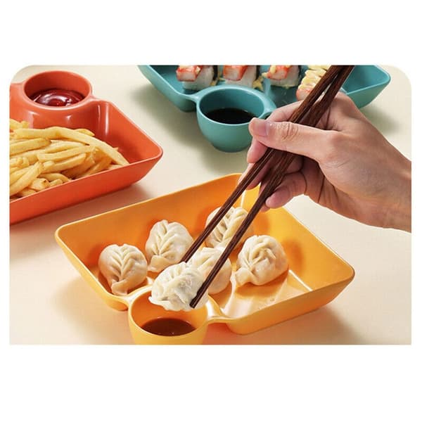 Såsseparation Dumpling Tallrik Dumpling Tallrik ORANGE Orange