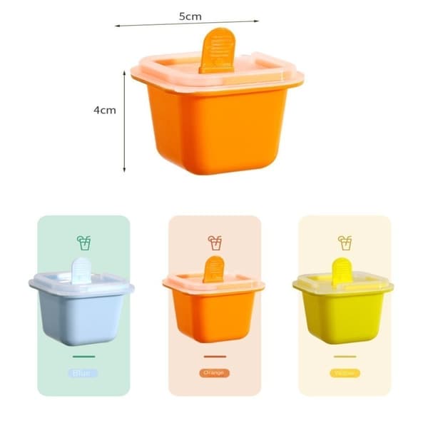 6 Stk Firkantede isterninge Forme Jelly Pudding Forme BLÅ Blue