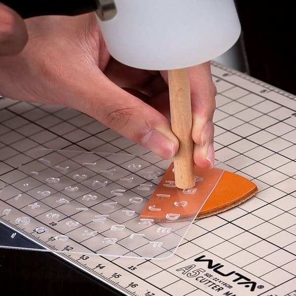 Læder Stempling nummer Stempel Stempel Sæt