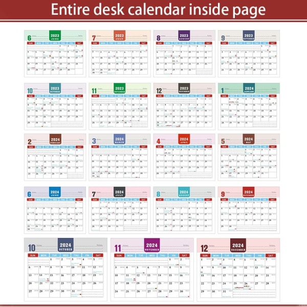 Englanninkielinen pöytäkalenteri Työpöytäkalenterit 4 4 4