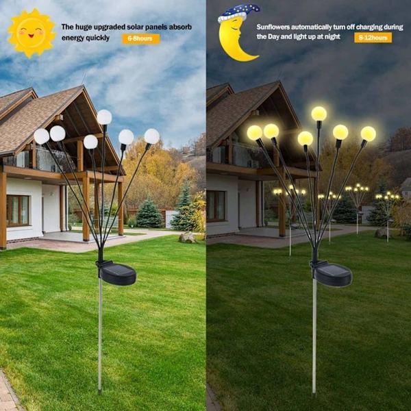 Firefly Lights LED Solar Powered FARGET LYS 6 LIGHTS2 2 colored light 6 lights2-2