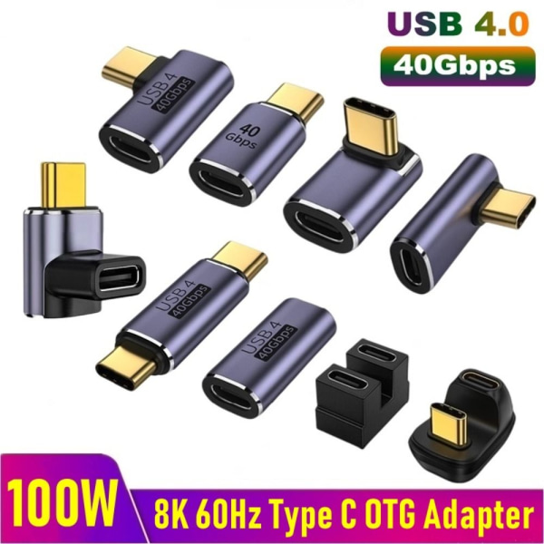 OTG Adapter USB C til Type C F TIL M LODRET BØJNING F TIL M F to M Vertical Bend