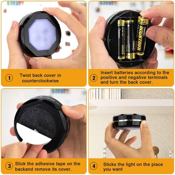3D Nattlys Led Flash Lampe HVIT white