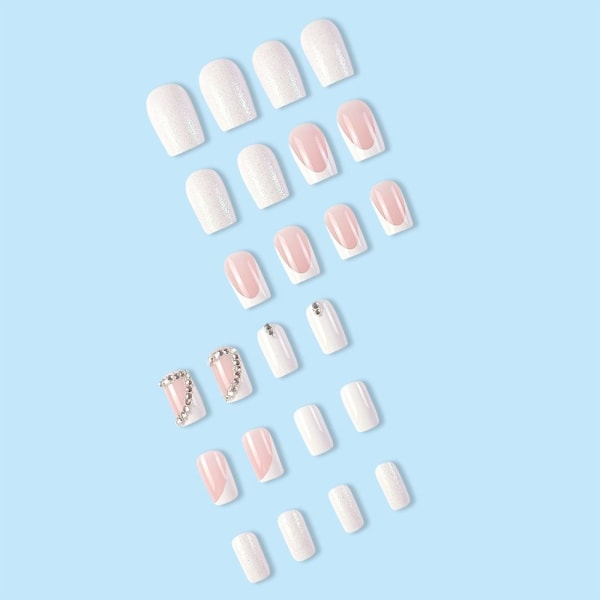 Franska Fake Nails False Nail Press på naglar