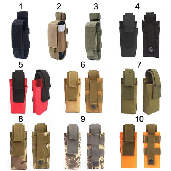 Tactical Molle Holder Taskulamppu Nylon Pussi 2 2 2