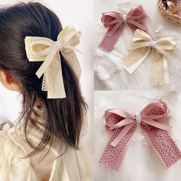 Bow Hair Clip Butterfly Hairpin PINK pink