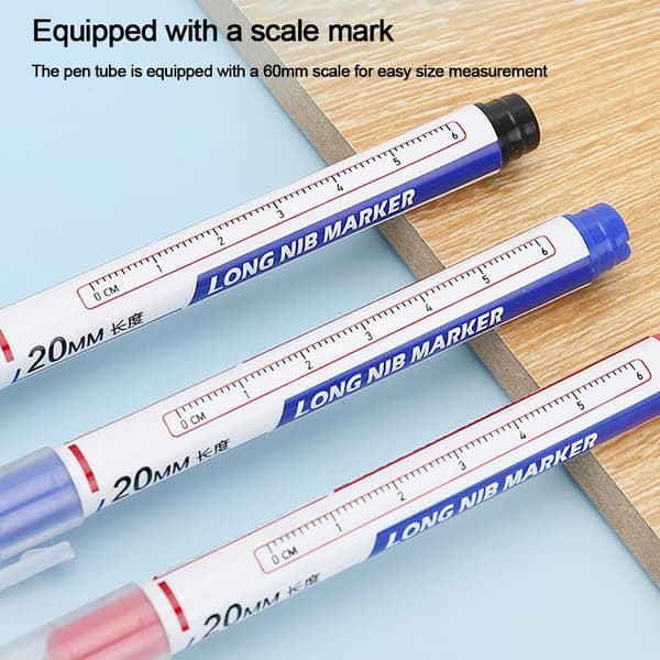 Pitkän pään merkit Deep Hole Marker MUSTA Black