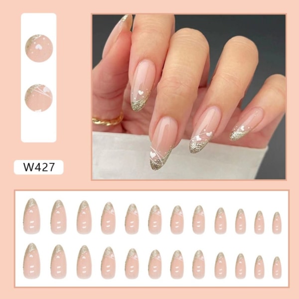 24stk False Nails Long Mandel W426 W426 W426