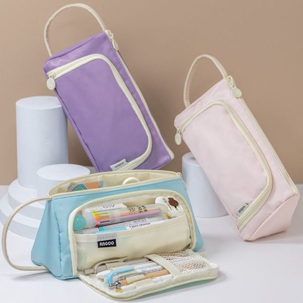 Case med stor kapacitet Pennfodral LILA purple