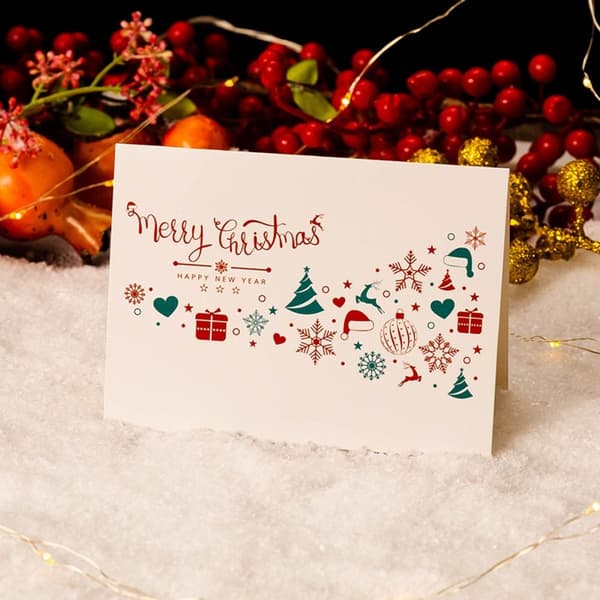 20 st vikkort för god jul Små gratulationskort E E E