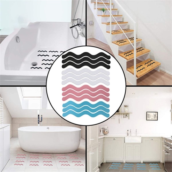 48 stk Anti Slip Strips Bruse Sikkerheds Strips HVID white