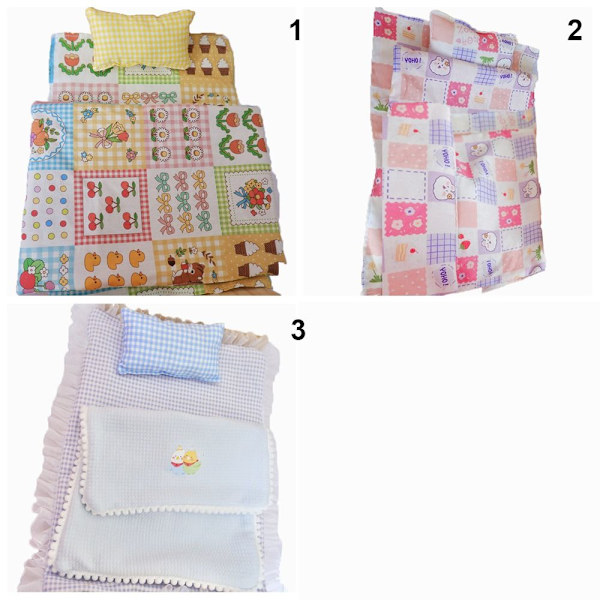 3 st/ set 20 cm dockor sovtillbehör Madrasskudde täcke 1 1 1