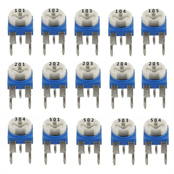 150 STK Potentiometer Variabel Modstand Potentiometer Sortiment