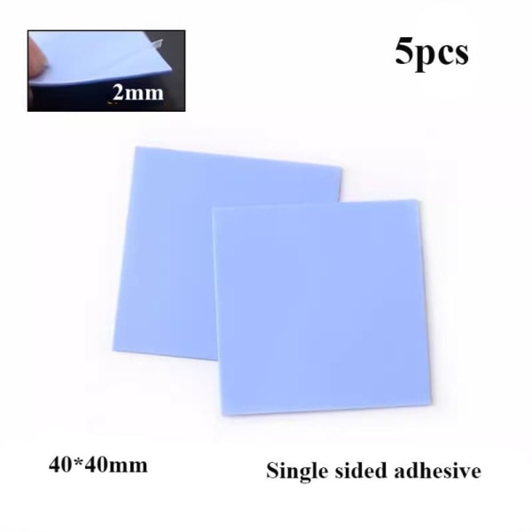 5 st Silikon Thermal Pad Thermal Pad Sheet 40X40MM 0,5MM 40x40mm 0.5mm