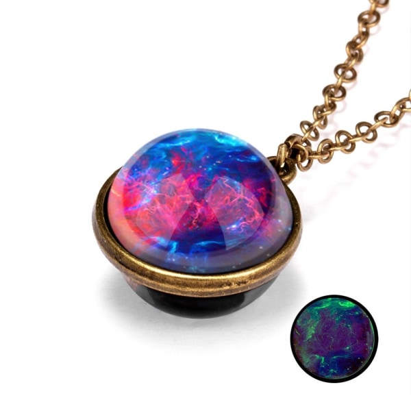 3 STK Glow Planet Halskjede Galaxy Chain C C C