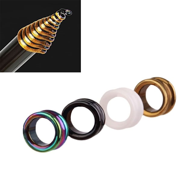 Fiskestang Wire Ring Fiskeline Guide 4SORT-50STK 4Black-50pcs