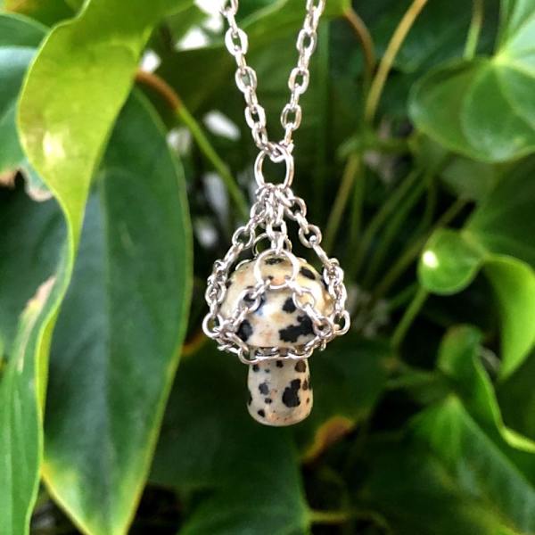Crystal Holder Cage Necklace Crystal Net Metal Necklace GREEN Green Aventurine