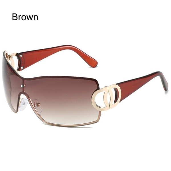 Solglasögon för kvinnor Y2K Solglasögon BRUN Brown