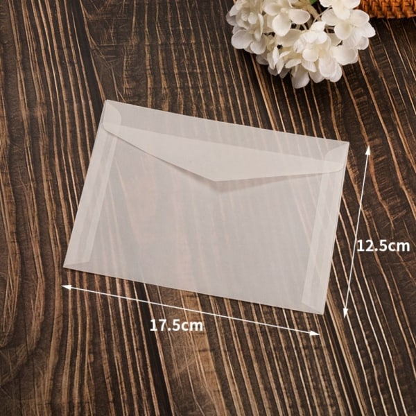 10 stk. Semi-transparente konvolutter vindueskonvolutter 22X15,5 cm 22x15.5cm