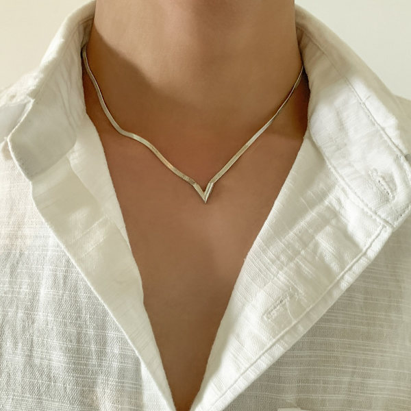 Slangekæde Clavicular Chain SØLV silver