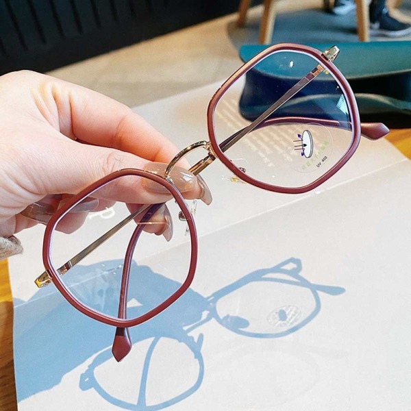 Anti-Blue Light Briller Runde Briller TRANSPARANT Transparent