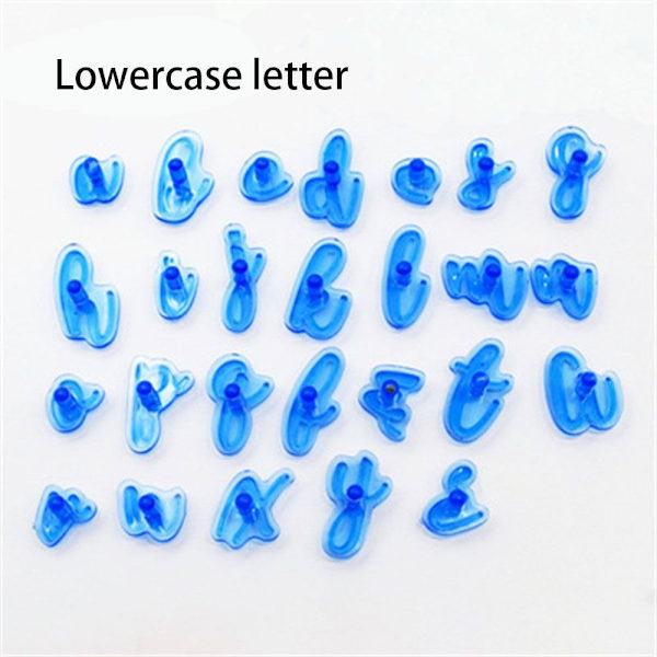 3 sarjaa Aakkosnumeron kakkuleima Upper Lower Case Set lowercase letter