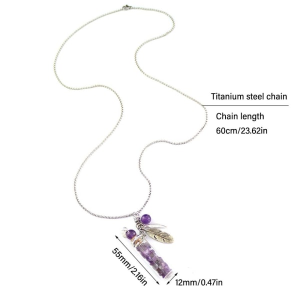 Önskeflaska Halsband Parfymflaska hänge VIT white