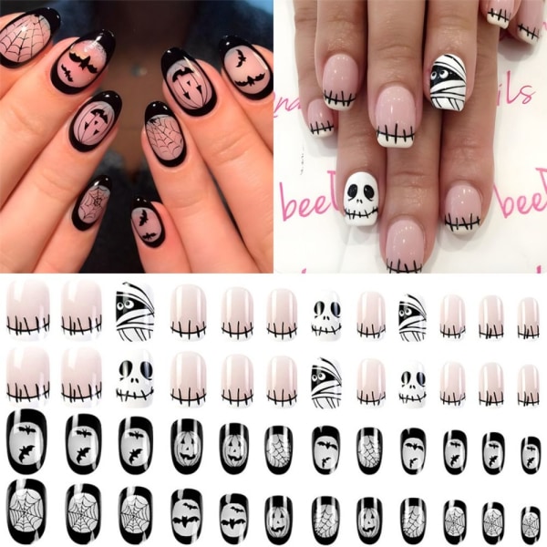 Halloween Fake Nails Ballerina tekokynnet 2 2 2