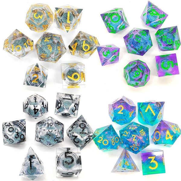 7 kpl Resin Dragon Eye Dice Halloween Longan Dice 9 9 9