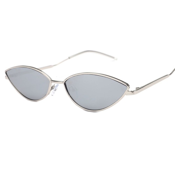Cat Eye Metal Solglasögon Designer Solglasögon SILVER-SILVER Silver-Silver