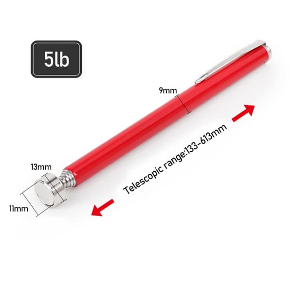 2 stk. Magnetisk pen opsamlingsstang 2 STK. 2LB SORT 2 STK. 2LB SORT 2Pcs 2lb black
