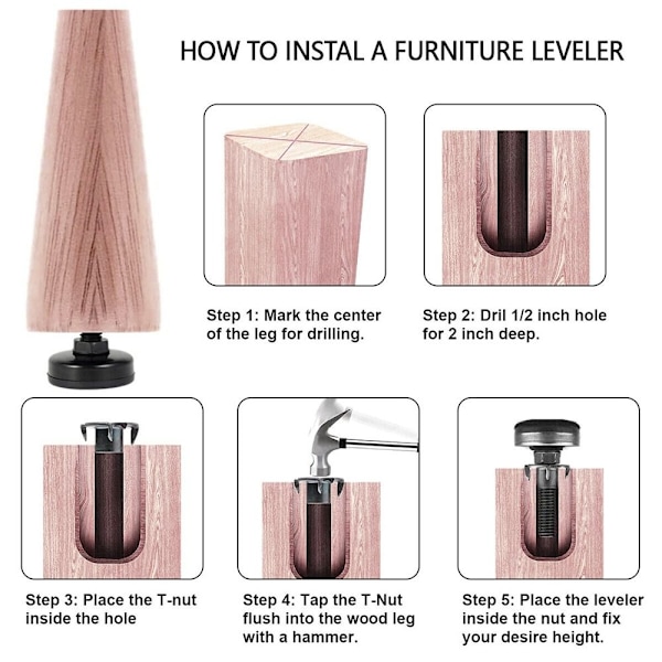 Møbler Ben Fødder Levelers SORT black