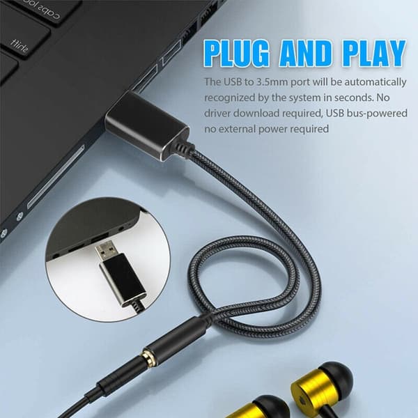 Usb lydkort datamaskin lydkort HVIT White