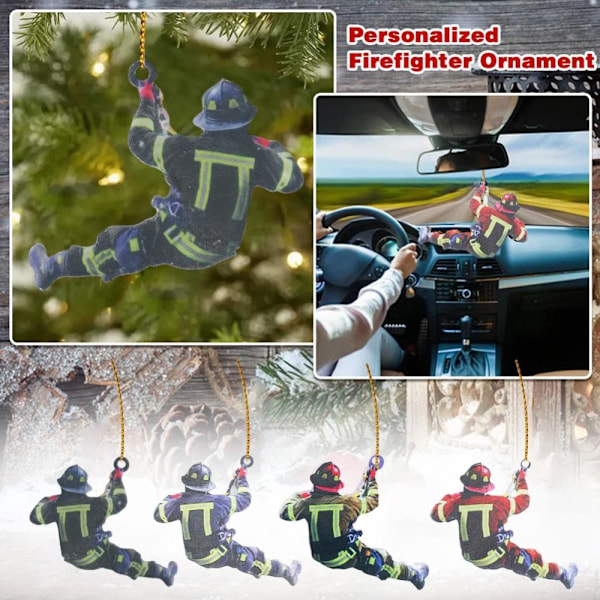 2 kpl Firefighter-riippuva auton avaimenperä J J J