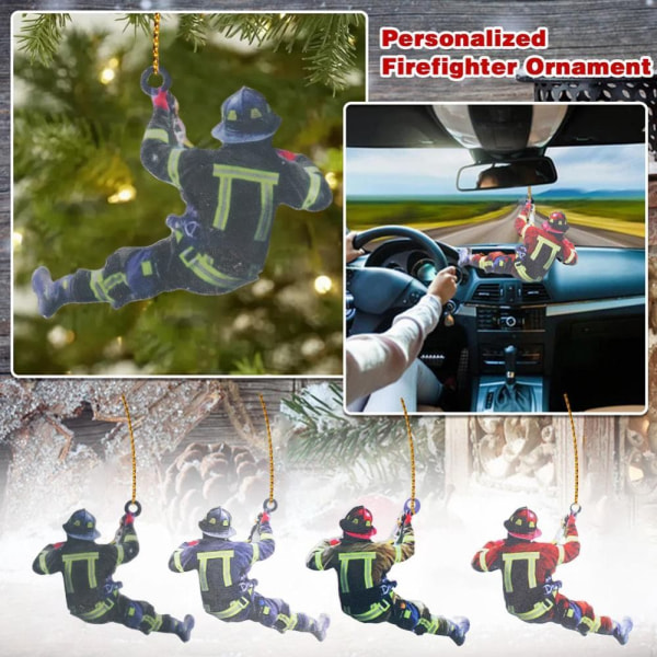 2 stk Firefighter Pendant Bil Pendant nøglering D D D