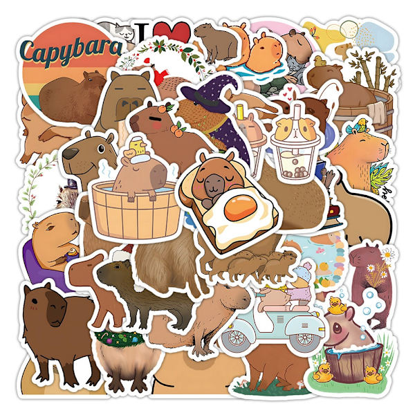 Klistremerker Animal Stickers Capybara Stickers