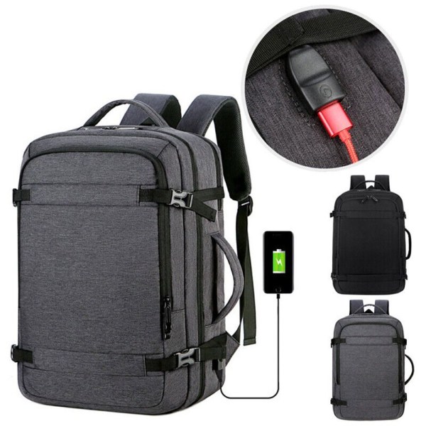 Multifunktionel bærbar taske bære rygsæk grey