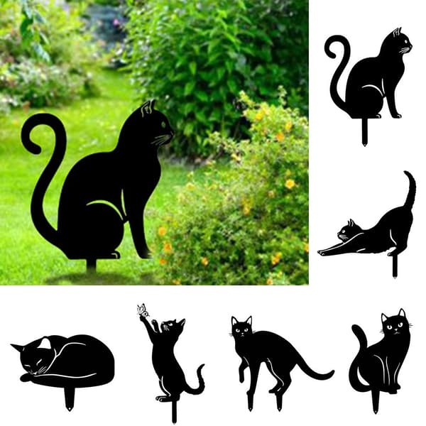 Katt Metallstatuer Hagepynt A A A