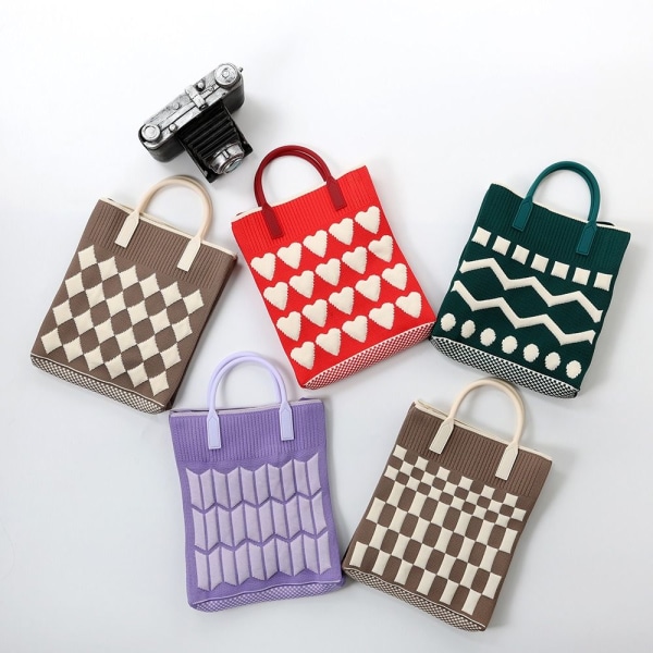 Handvävd väska Knot Handledsväska KHAKI 3 3 khaki 3-3