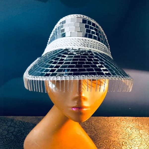 Disco Dekor Hatter Visir Caps SØLV silver