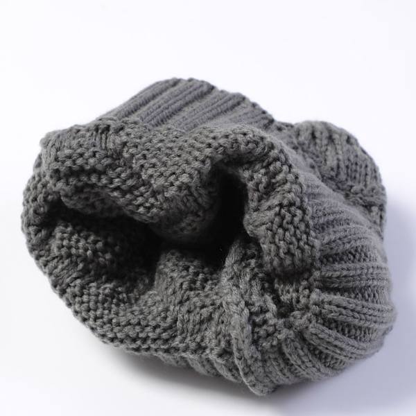 Høreværn Hat Strikket Pullover Hat GRÅ grey