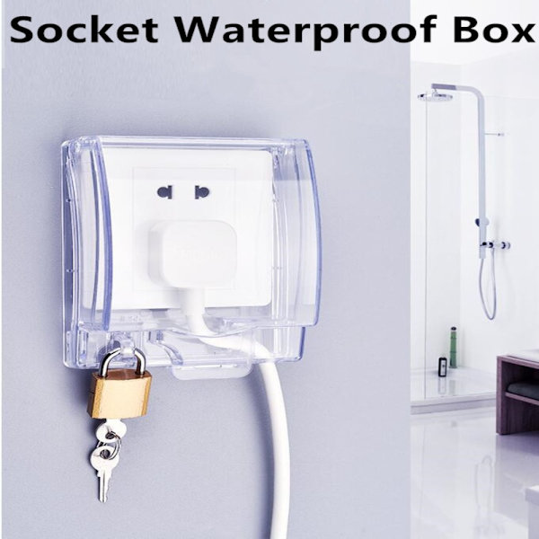 Låsbar 86 Typ Switch Case Vattentät Dammtät Box transparent