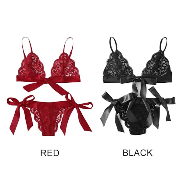 Trepunktsundertøj Lingeri i splitstykke CLARET M claret M