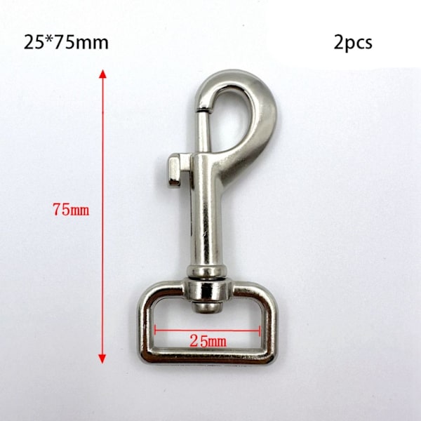 2 st Snap Hook Dragspännen 25X75MM5 5 25x75mm5