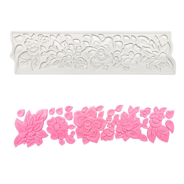 Fondantkaka Spetsmatta Form 3D-gravyr 3 3